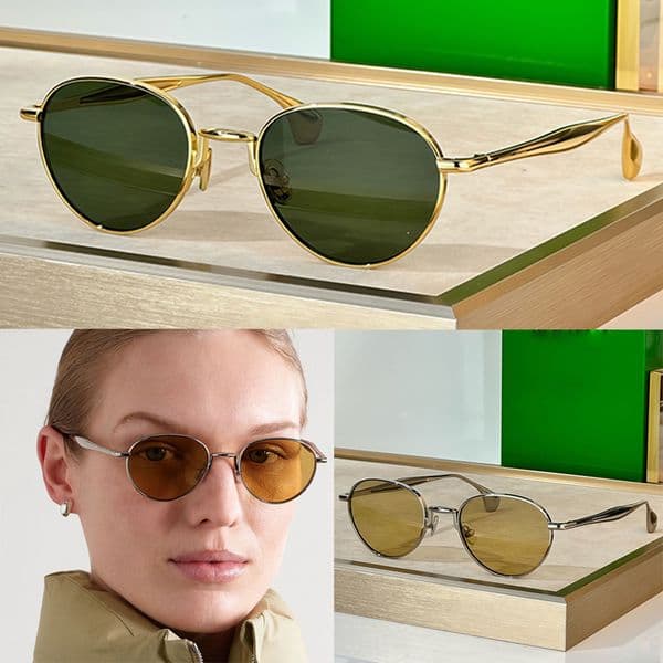 MINI Oval Metal frame sunglasses Luxury Designer Women sunglasses BV1396 Fashion Ladies sunglasses Radiation Protection UV400 Protect Eyes Glasses With box