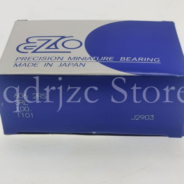 10 pcs EZO micro deep groove ball bearing 606-2RS 606RS , with rubber seals on both sides of 6X17X6mm