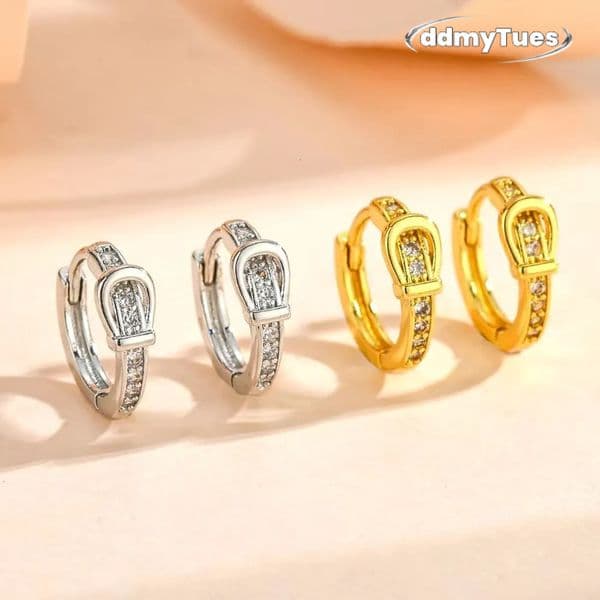 Lock for Women Gold Color Stainless Steel Hoop Earrings Trend 2025 Waterproof Piercing Female Party Ear Jewelry aretes250711 TUES