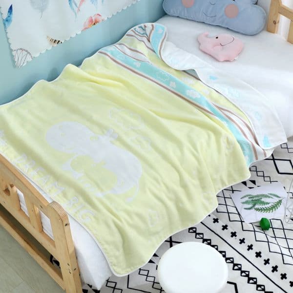Pure Cotton 6-Layer Gauze Towel Blanket Newborn & Toddler Thickened Air-Conditioned Blanket for Fall & Winter1
