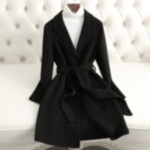 C42707 New autumn and winter double-faced cashmere coat for women, medium and long slim fit, high-end wool coat