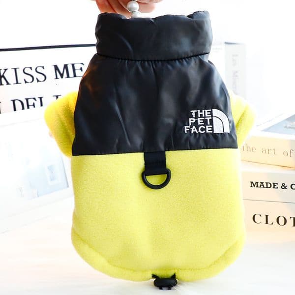 Clothes Autumn Winter Thick Cat Trendy Brand Stylish Patchwork Leash Cotton Coat Small Dog Teddy Pet 6459