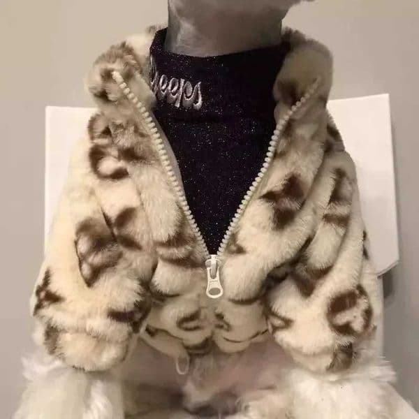 hot sell Clothes Autumn Winter Schnauzer Teddy Small and Mediumsized Dog Cat Smoked Fur Coat To Keep WarmXJ ddmySat