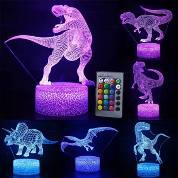 3D LED Night Light Lamp Dinosaur Series 16Color 3D Night light Remote Control Table Lamps Toys Gift For kid Home Decoration D23