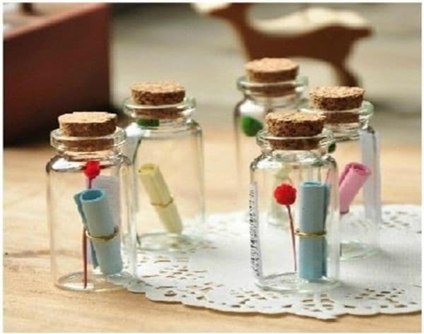 50Pcs 05ml Cute Mini Small Tiny Empty Clear Empty Wishing Vials with Cork Glass Bottles Jars Containers1552298