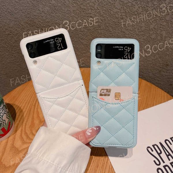 phone Cases designer for Samsung Galaxy Z Flip5 card diamond patterned zflip4/3 foldable screen phone case