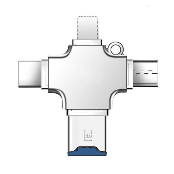 Cross 4-in-1 USB 3.0 Apple 15 Adapter Drone High-Speed TF Card Reader Multi-Port