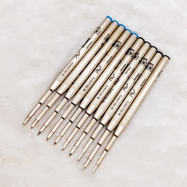 wholesale 710/HL1076634 Ball Refills 10Pcs Monte Ballpoint/Rollerbll Pen Refill Smooth Black Blue Ink For Ballpoint Rollerball Pens