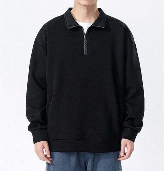 05 Turtleneck Sweatshirt for Men Autumn and Winter Thickened Loose Trendy