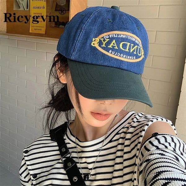 Ball Caps Fashion Patchwork Baseball Cap For Men Women Letter Embroidery Hat Cotton Outdoor Sun Visors Hip Hop Bonnet y2k 231025bj