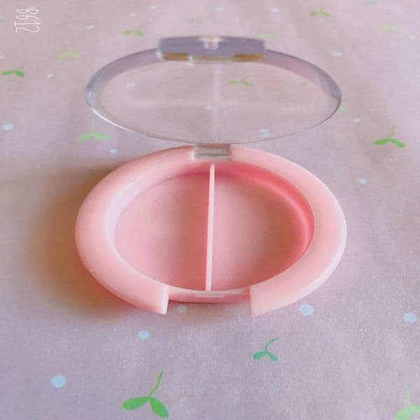YL-005 Round Blush Plastic Single Three Compartment Cosmetic Powder Case PS Material Direct