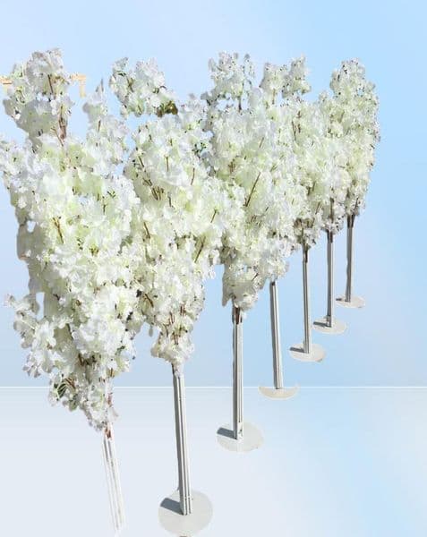 Wedding Decoration 5ft Tall 10 piecelot slik Artificial Cherry Blossom Tree Roman Column Road Leads For Wedding party Mall Opened4092988
