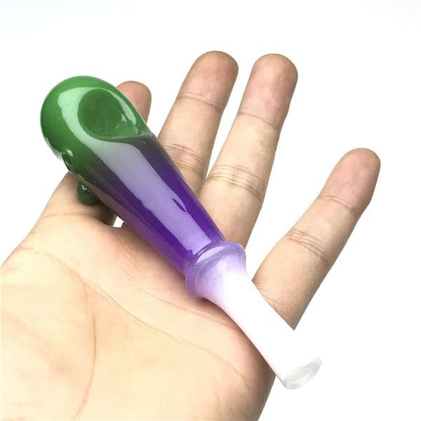 Goodsstore 5.2 Inch Colorful Baseball Bat Glass Pipe Gradient Color Thick Hand Glass Smoking Pipes