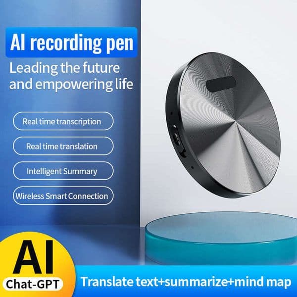A6AI Voice ChatGPT Intelligent Transcription Translation Recording Pen APP Office Assistant Recorder