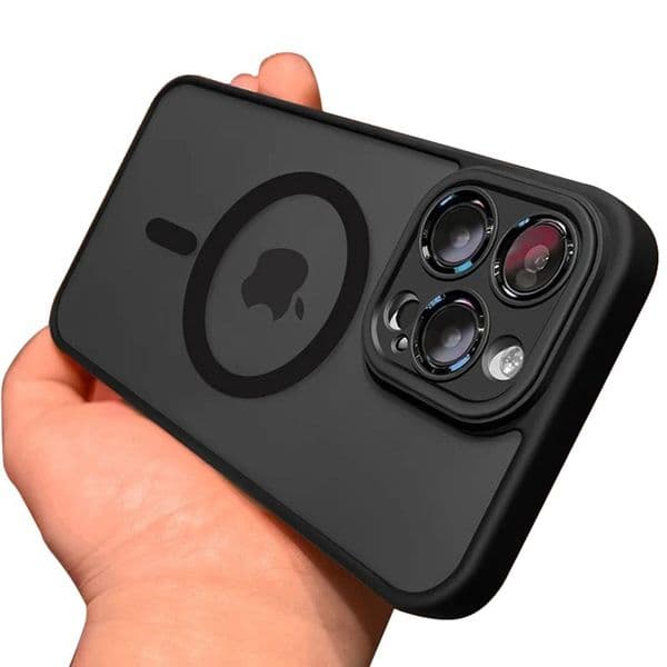 Magnetic Luxury Matte Translucent Armor Shockproof Case For iPhone 17 16 15 14 13 12 11 Pro Max For Magsafe Wireless Charge Cover