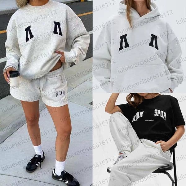 Adanola hoodie Relaxed fit Sport Laidback with Designer pullover women clothes Sportswears Round neck letter printed long sleeved sweatshirt Fashion T shirt