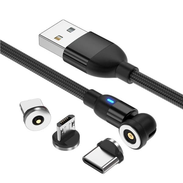 USB Charging Cable 540-Degree Magnetic Chargers Lightweight Portable Data Wire 2025 Charger Line for Smart phone Bracelets