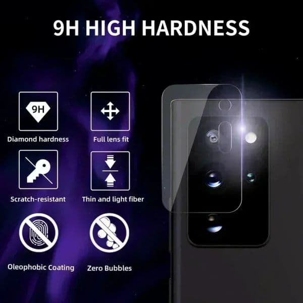2 In 1 9H Tempered 2025 Glass for Samsung Galaxy Note 20 Ultra Camera Lens Film Screen Protector Glass on Samsung Note 20 Ultra Glass