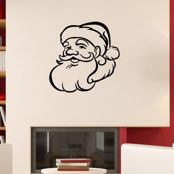Stickers Design Santa Claus Wall Art Decal Christmas Avatar Decor Wallpaper Living Room Mural Poster House Decoration