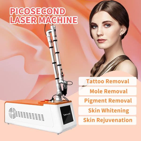 Powerful Portable Picosecond Laser Tattoo Removal Eyebrow Cleaning Skin Brightening Machine Pigment Correction 3 Wavelength 1064 755 532 Picolaser