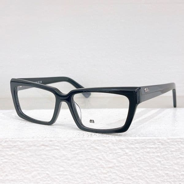 Iu Glimpse Rectangular Optical Glasses Ladies Y2K Casual Wear Black Acetate Frame Niu Reading Eyeglass With interchangeable Prescription Lenses Size 52 17 140MM