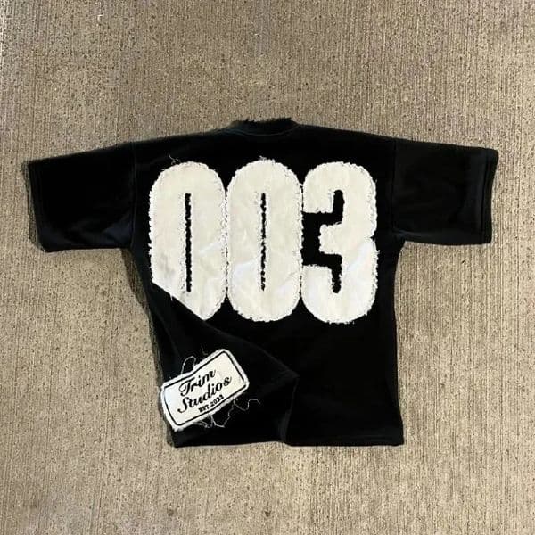 Casual digital patch T-shirt Y2K womens short sleeved retro rock embroidery oversized T-shirt crew collar cotton mens clothing 250107BJ