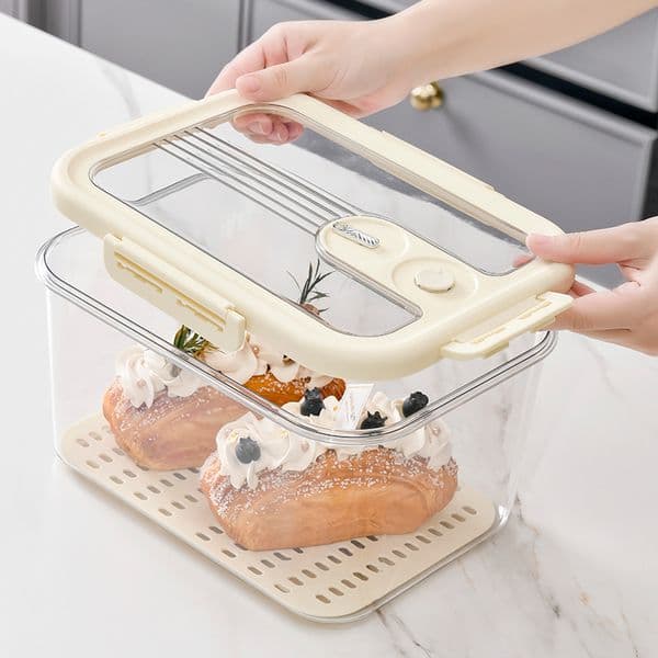 Stackable Kitchen Refrigeration Compartments with Easy Grip Handles