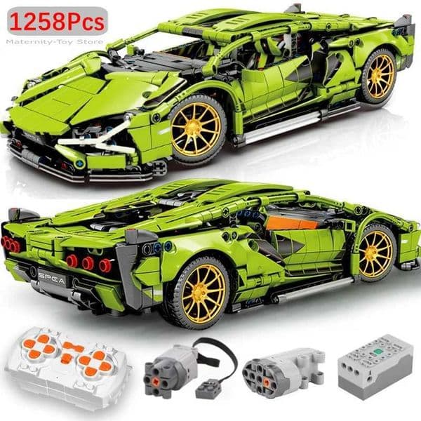 1 14 Technical Bugatti Building Blocks Lamborghini Hypercar Racing Car Model Assemble Vehicle Bricks Toys For Boys Child Gifts M260309