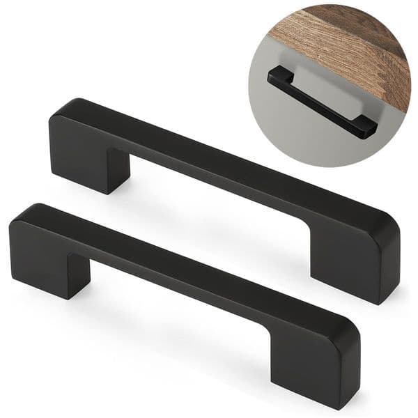 1Pcs Modern Black Aluminum Kitchen Cabinet Dresser Knobs Furniture Handles Pulls Cupboard Drawer Wardrobe Door Knobs
