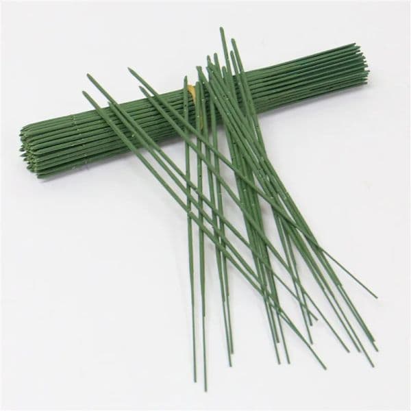 50/200/500pcs Plastic-clad Iron Flower Stem for Artificial Hydrangea Rose 6.69inch Flower Head Stick Rod Wedding Decor Accessory
