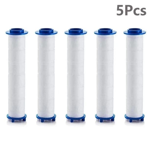 Shower Head Replacement PP Cotton Filter 5Pcs Set Water Purification Bathroom Accessories for Universal Shower Water Cleaning