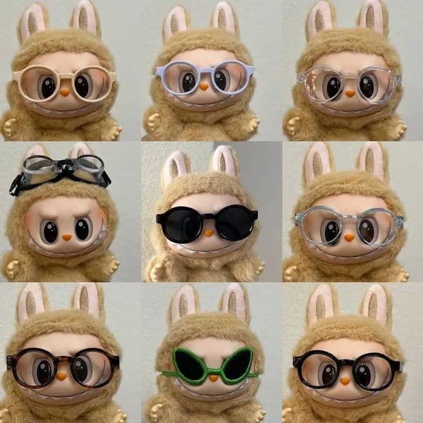 2025 Doll Accessories 17cm Mini Plush DollS Clothes Outfit Accessories For Korea Kpop Exo Labubu Idol glasses sunglasses Clothing Gift