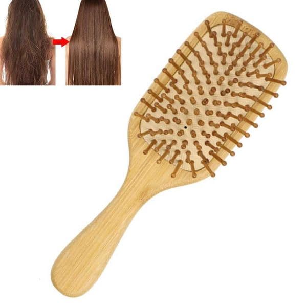 Detangling Hairbrush Bamboo Bristles Detangling Hairbrush Improves Hair Texture Bamboo Hair Brush Massage Scalp for Women Men W250115