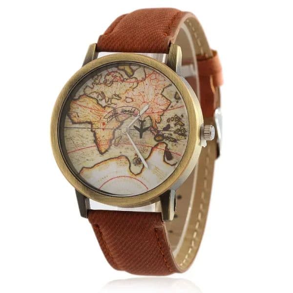 Fashion Watch for Men Women Maps Version TLXT Strap of The Vintage Canvas Strap Female Clock Gift Woman Watch Designer Black Watch