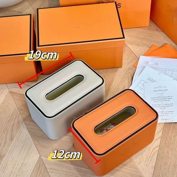Designer Tissue Two colorways letter logo printed r classic vintage high end tissue box