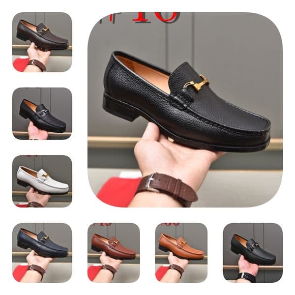 Mens Dress Shoes: Classic Genuine Leather Oxfords, Brown Black Italian Loafers Mens, Designer Formal Shoes for Weddings & Office