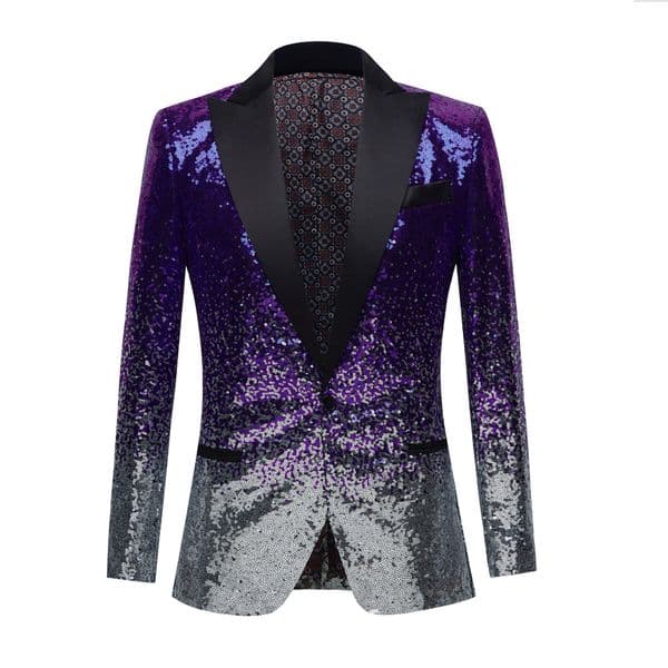 K854 Men's Solid Color Slim Fit Suit Jacket - Large Size