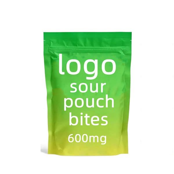 500 600mg edible packing bags gummy gummies sour package worm rope bite pouch Subpackage split charging 3.5g mylar fruit flavor packaging bag ring chocolate crawler