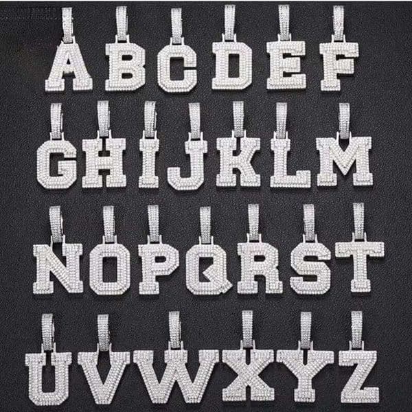 Custom-made pendantSterg Sier 26 Letter Moissanite Pendant Jewelry Making Charms Elegant Necklace for Gifts