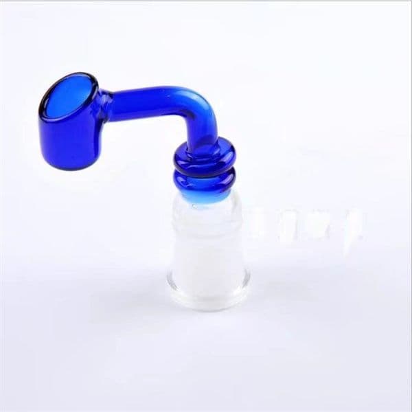 Blue oblique small cup cigarette holder , Wholesale Glass bongs Oil Burner Glass Pipes Water Pipe Oil Rigs Smoking Free Shipping