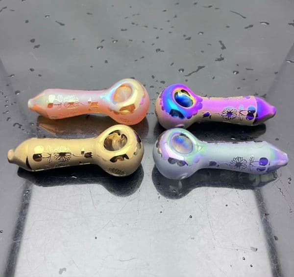 Glass Smoking Pipe Water Bongs hookah Classic Colorful Printed Thickened Glass Pipe