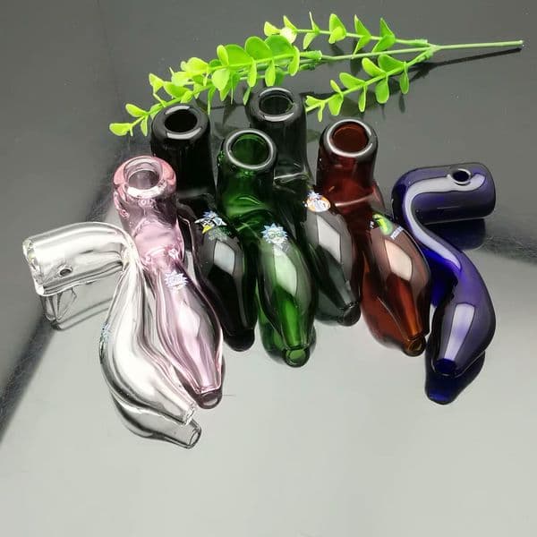 Smoking pipes Ball Glass Oil Burner Pipe Smoking Bowl Water Hookahs Bongs Colorful cartoon logo curved glass pipe