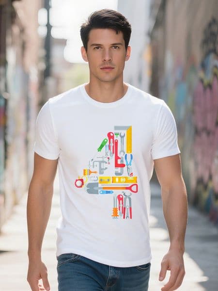 Fun th Birthday Construction Themed Building Tools Yr Old T Shirt 845a8