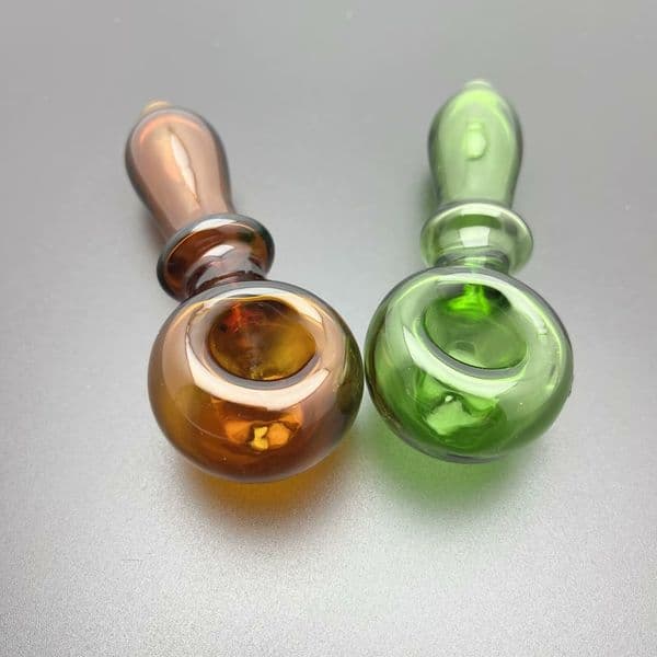 Glass Oil Burner Pipes hookah Glass Smoking bongs Smoke Pipes European and American smoking accessories - colored, enlarged, and thickened single wheel glass pipe