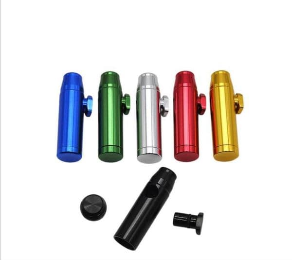 Metal bullet shaped nose snuff bottle aluminum pipe fine pipe