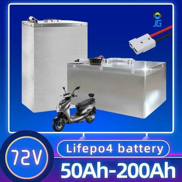 Lifepo4 72V 50Ah 60Ah 70Ah 80Ah 100Ah 150Ah 180Ah 200Ah Lithium Battery for 1KW 2KW 3KW 5KW 7KW Rickshaw Four-Wheels Car