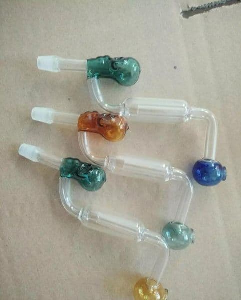 Curved bones burner bongs accessories , Oil Burner Glass Pipes Water Pipes Glass Pipe Oil Rigs Smoking with Dropper Glass Bongs Accesso