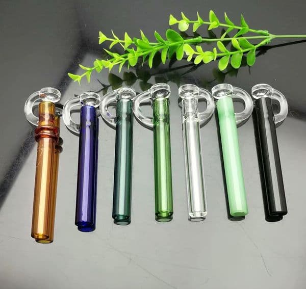 Glass Oil Burner Pipes hookah Glass Smoking bongs Smoke Pipes Colored glass pipe with lid
