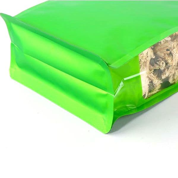 New Stand Up Mylar Colorful Bags 16x24x7cm Aluminum Foil Clear Window Zipper Retail Plastic Pouch Cookies Sugar Fruit Kernels Peanut Seed Storage Packages 50pcs