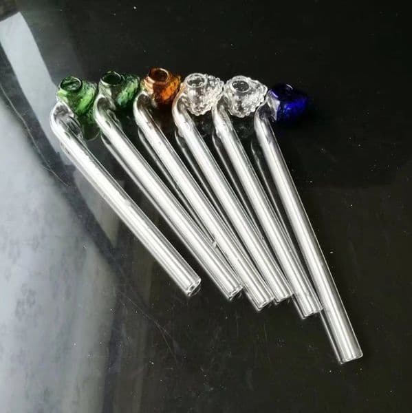 Glass Oil Burner Pipes hookah Glass Smoking bongs Smoke pipes Colored Strawberry Head Burner